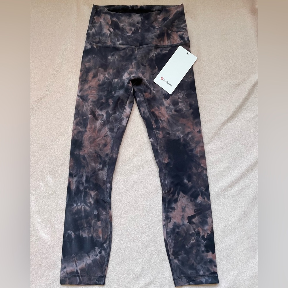 Lululemon Align HR Crop 23” Sz 4 DDGP Diamond Dye Graphite Grey Pink Pastel NWT